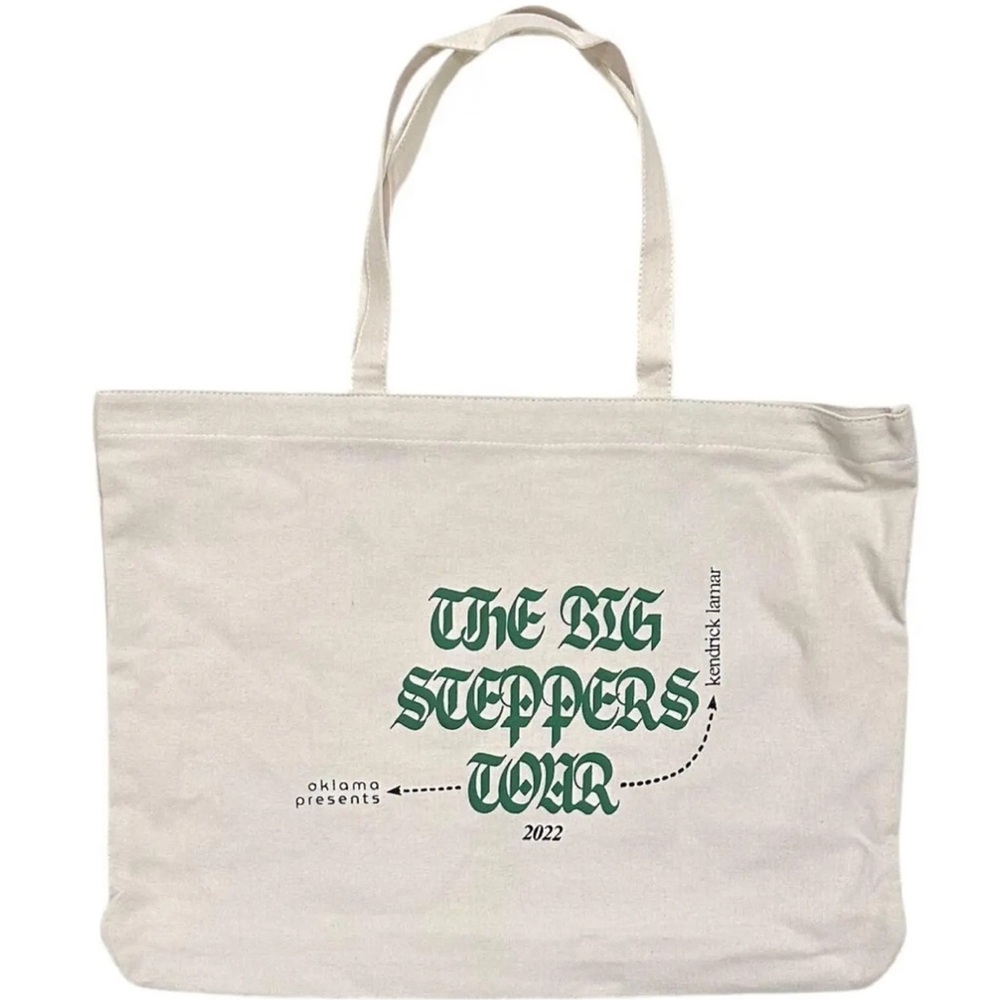 Kendrick Lamar 2022 The Big Steppers Tour Canvas Tote Bag in Color Natural - Picture 2 of 4